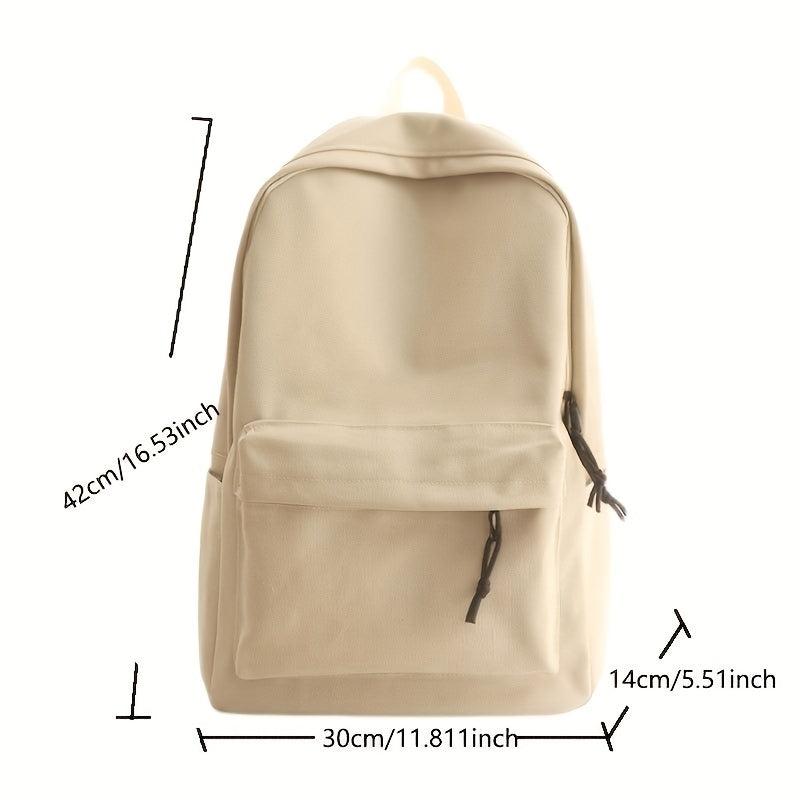 Canvas Backpack High Capacity Schoolbag For Women Men Frog Design