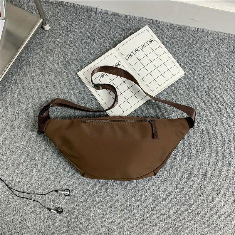 Casual Nylon Waist Bag Solid Chest Bag Outdoor Travel Crossbody Bag