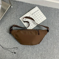 Casual Nylon Waist Bag Solid Chest Bag Outdoor Travel Crossbody Bag