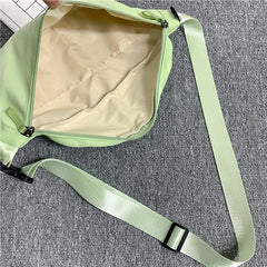 Casual Nylon Waist Bag Solid Chest Bag Outdoor Travel Crossbody Bag