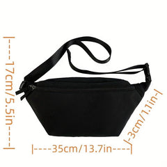 Casual Nylon Waist Bag Solid Chest Bag Outdoor Travel Crossbody Bag
