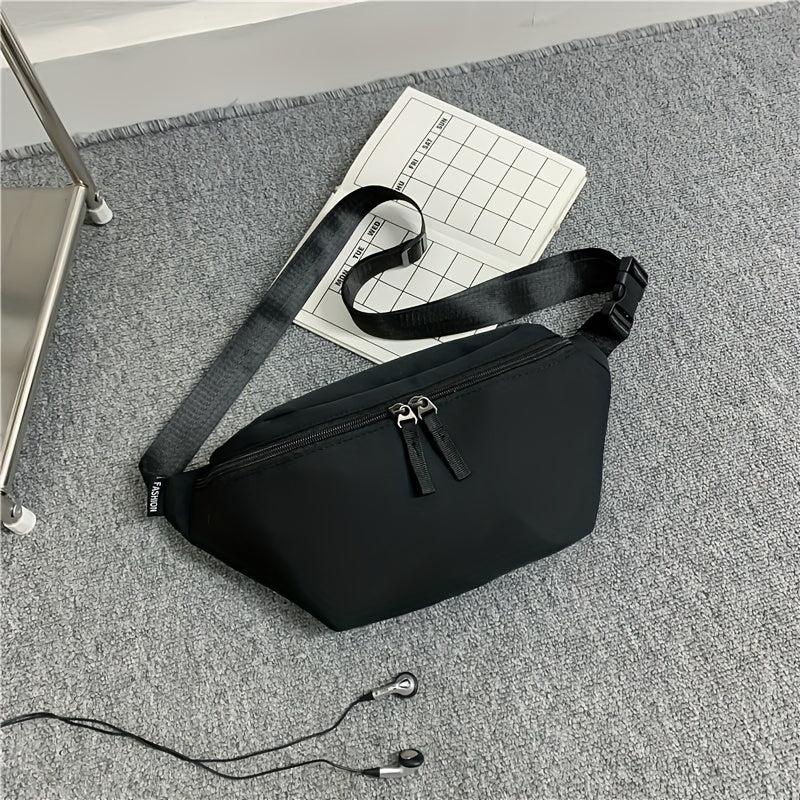 Casual Nylon Waist Bag Solid Chest Bag Outdoor Travel Crossbody Bag