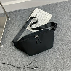 Casual Nylon Waist Bag Solid Chest Bag Outdoor Travel Crossbody Bag