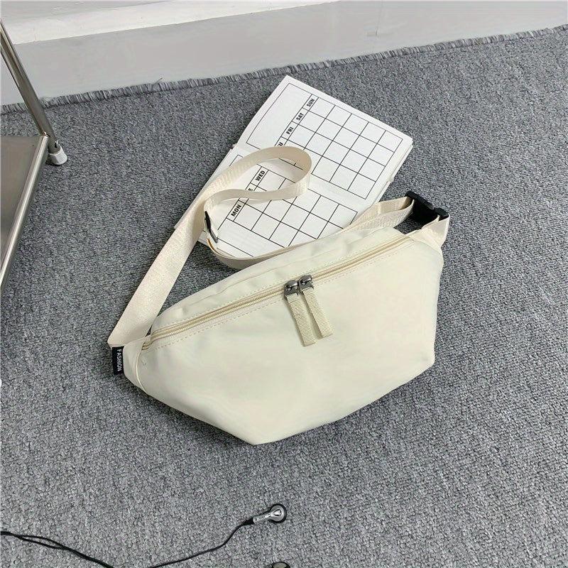 Casual Nylon Waist Bag Solid Chest Bag Outdoor Travel Crossbody Bag
