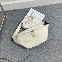 Casual Nylon Waist Bag Solid Chest Bag Outdoor Travel Crossbody Bag
