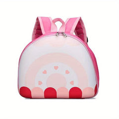 Rainbow Shape Kids Backpack Donut Pattern School Bag Boys Girls Rocket Schoolbag