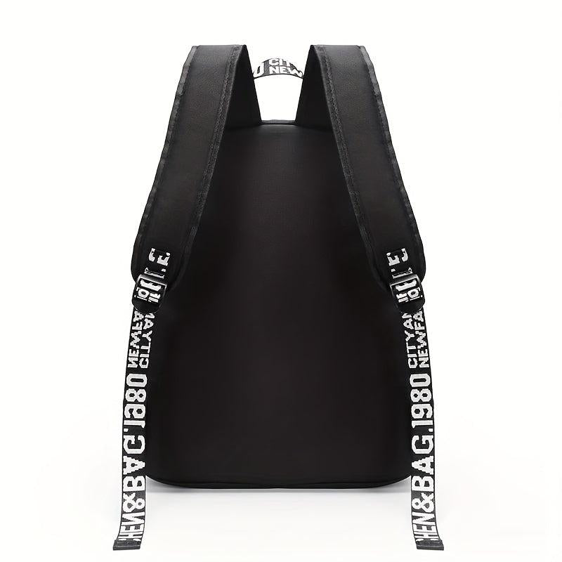 Men's Large Capacity Backpack & Crossbody Bag Set