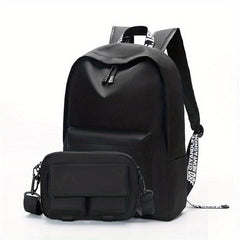Men's Large Capacity Backpack & Crossbody Bag Set