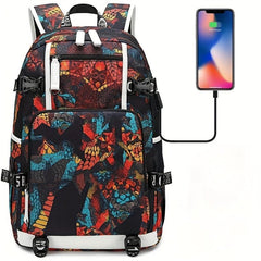 Men's Laptop Backpack USB Charging Waterproof Large Capacity