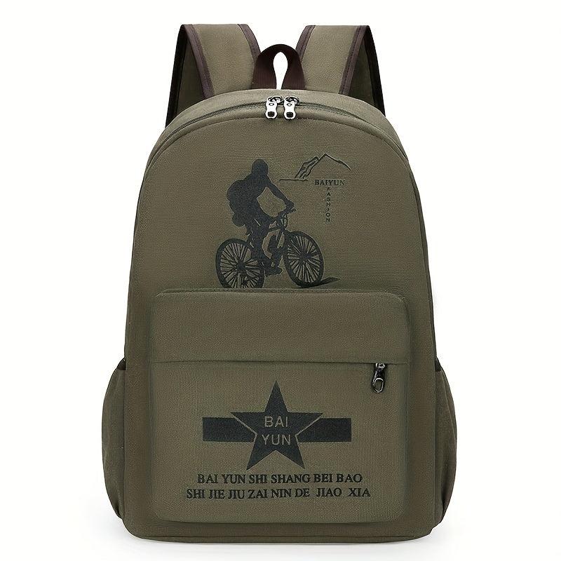 Unisex Canvas Large Capacity Backpack Business Trip Computer Bag