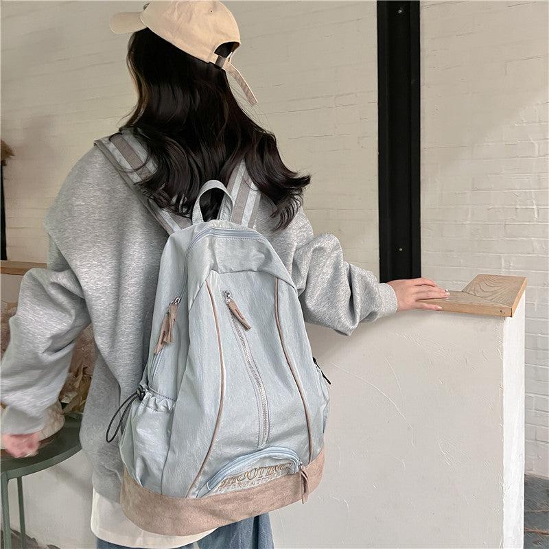 Large Capacity Backpack Casual Nylon Student Bag Outdoor Travel Bag