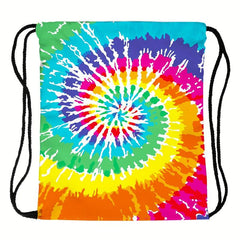 Rainbow Print Drawstring Backpack