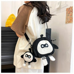 Egg Crossbody Bag Cartoon Canvas Shoulder Bag