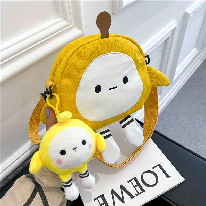 Egg Crossbody Bag Cartoon Canvas Shoulder Bag