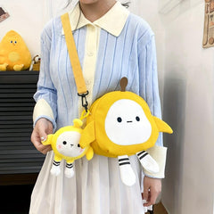 Egg Crossbody Bag Cartoon Canvas Shoulder Bag