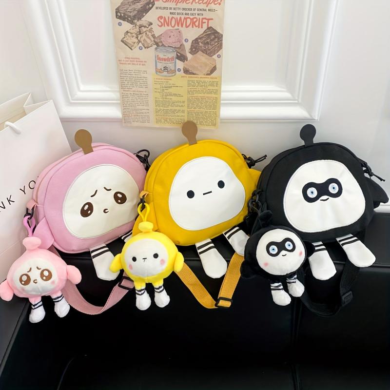 Egg Crossbody Bag Cartoon Canvas Shoulder Bag