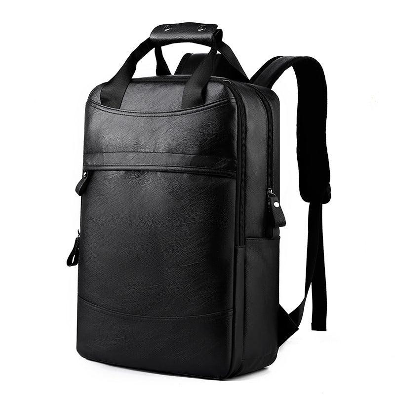Men's Large Capacity Leather Backpack for Students