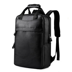 Men's Large Capacity Leather Backpack for Students