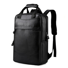 Men's Large Capacity Leather Backpack for Students