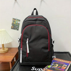 Large Travel Backpack Solid Color Schoolbag Versatile Bag