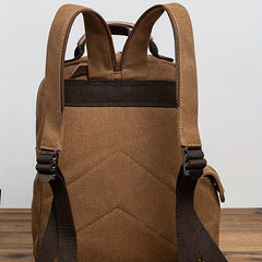 Vintage Canvas Double Shoulder Bag Backpack Casual Travel Versatile Bag