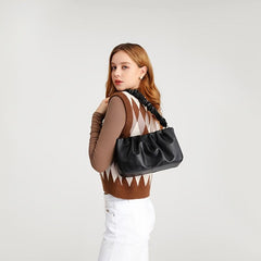 Minimalist Ruched Shoulder Purse Chain Strap Women
