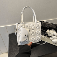 Flower Shoulder Bag Casual Versatile PU Leather Crossbody Bag