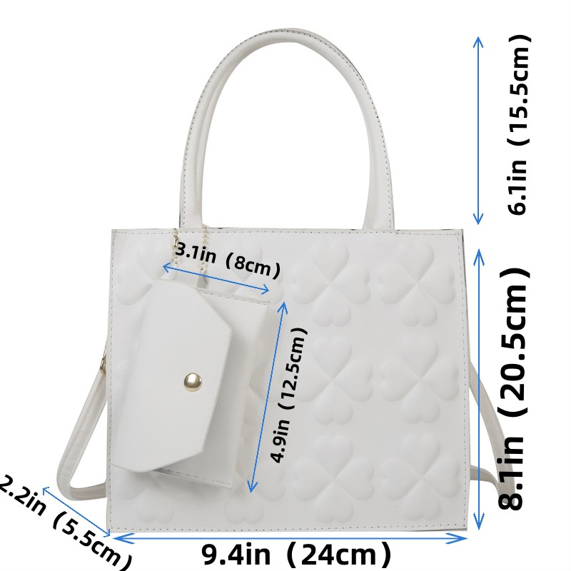 Flower Shoulder Bag Casual Versatile PU Leather Crossbody Bag
