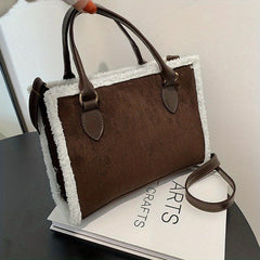 Vintage Square Crossbody Bag Solid Satchel All Match Handbag