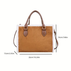 Vintage Square Crossbody Bag Solid Satchel All Match Handbag