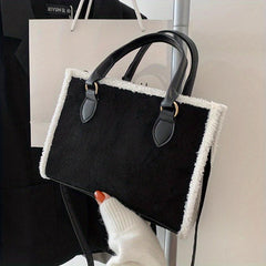 Vintage Square Crossbody Bag Solid Satchel All Match Handbag