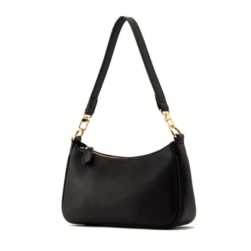 Metal Chain Underarm Bag PU Leather Crossbody Bag Purse