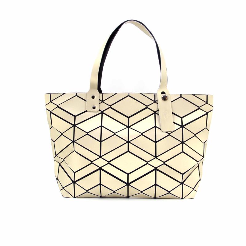 Foldable Geometric Tote Bag Large Capacity Argyle Handbag