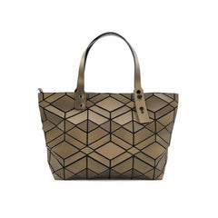 Foldable Geometric Tote Bag Large Capacity Argyle Handbag