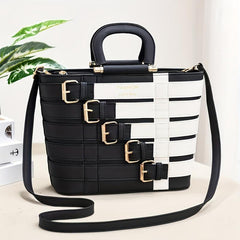 Buckle Decor Crossbody Bag for Office & Work