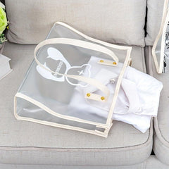 Cartoon Bear Print Transparent Jelly Tote Bag Waterproof PVC Handbag
