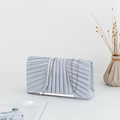 Ruched Evening Bag Wedding Clutch Banquet Bag