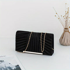 Ruched Evening Bag Wedding Clutch Banquet Bag