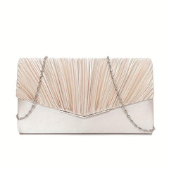 Ruched Evening Bag Wedding Clutch Banquet Bag