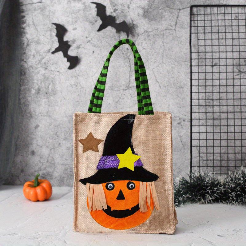 Halloween Non Woven Gift Bag Cartoon Ghost Face Print Bag For Party