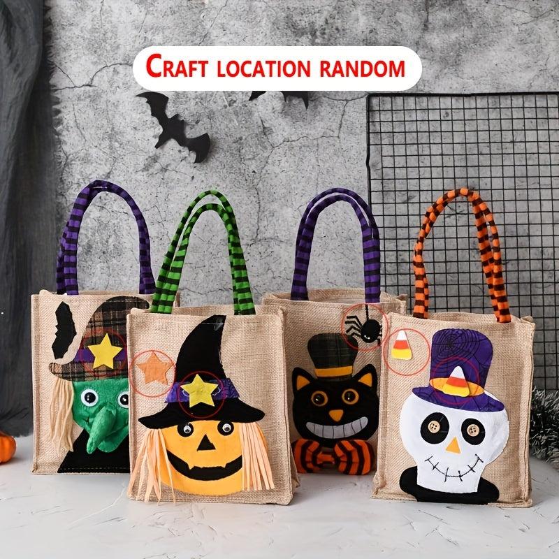 Halloween Non Woven Gift Bag Cartoon Ghost Face Print Bag For Party