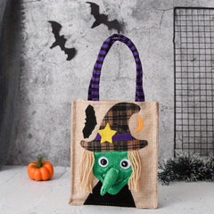 Halloween Non Woven Gift Bag Cartoon Ghost Face Print Bag For Party