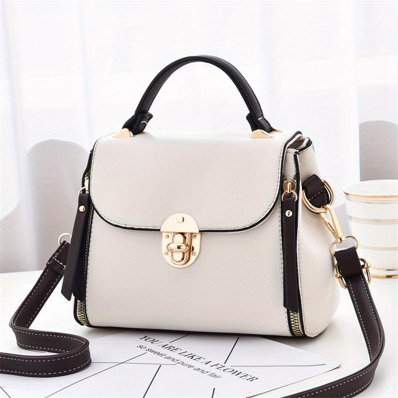 Small Crossbody Bag Textured PU Leather Classic Shoulder Bag