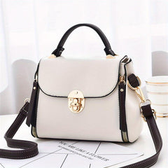 Small Crossbody Bag Textured PU Leather Classic Shoulder Bag