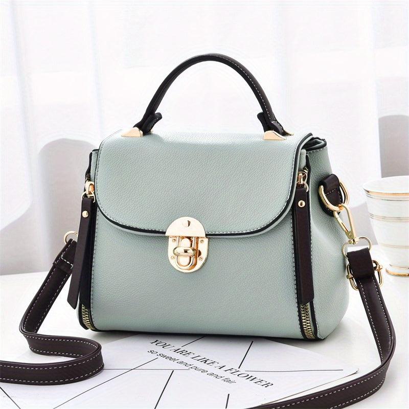 Small Crossbody Bag Textured PU Leather Classic Shoulder Bag