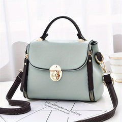 Small Crossbody Bag Textured PU Leather Classic Shoulder Bag
