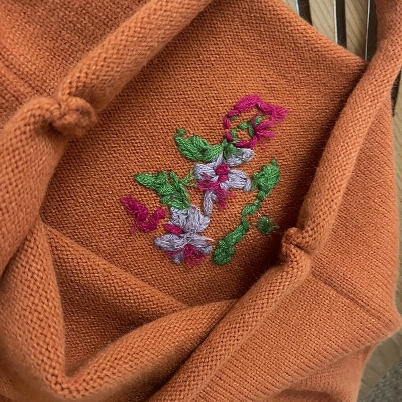 Vintage Embroidered Knitted Bag Large Capacity Hobo Bag