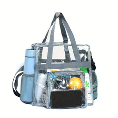 Transparent Minimalist Shoulder Bag Zipper Versatile Handbag