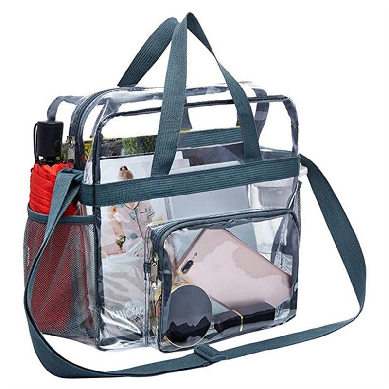 Transparent Minimalist Shoulder Bag Zipper Versatile Handbag
