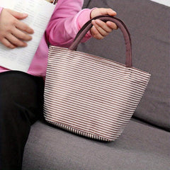 Graphic Print Double Handle Lunch Bag Casual Storage Bag